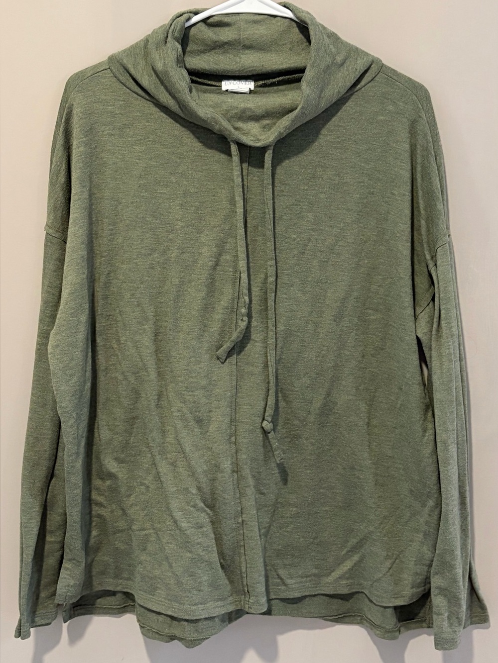 Uncover Olive Green Cowl Neck Women's Sweater